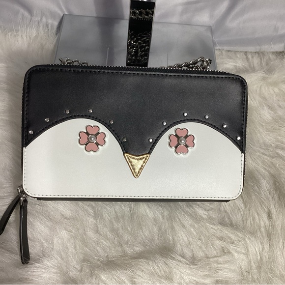 SOLD………Kate Spade Frosty Penguin Double Zip Leather Convertible Shoulder - Picture 13 of 13